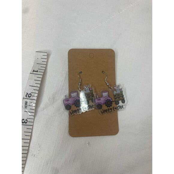 NEW Happy Easter Bunny Rabbit Tractor Farm Egg - Picture 2 of 2